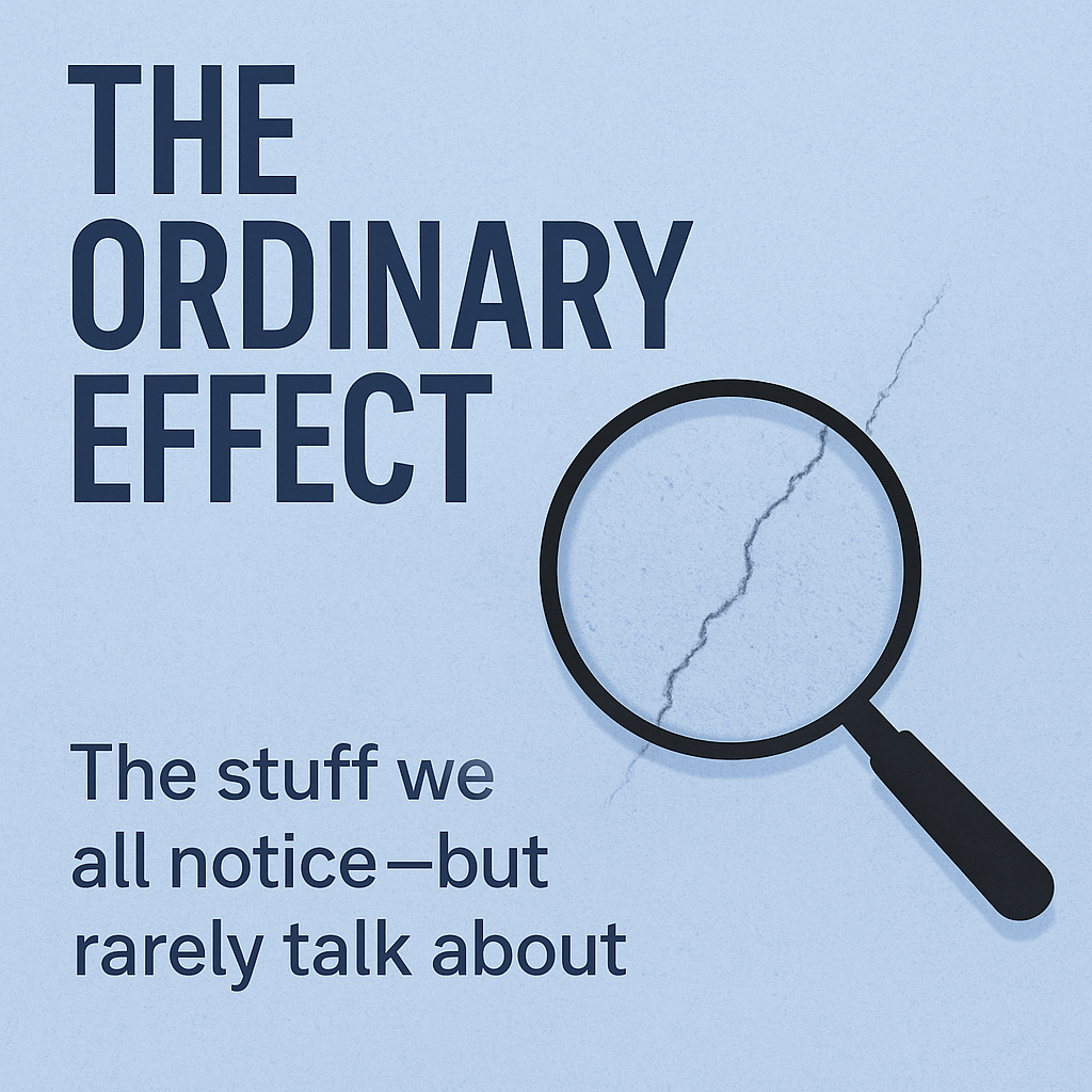 The Ordinary Effect Podcast Logo with a magnifying glass